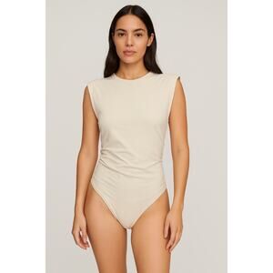 Babaton Cream High Neck Bodysuit XS